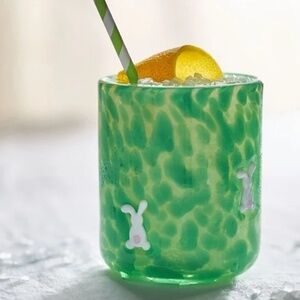 NWT Anthropologie  Icon Juice Glass Bunny 🐰 Confetti Edition